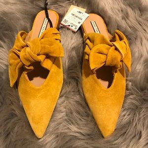 Zara yellow mules